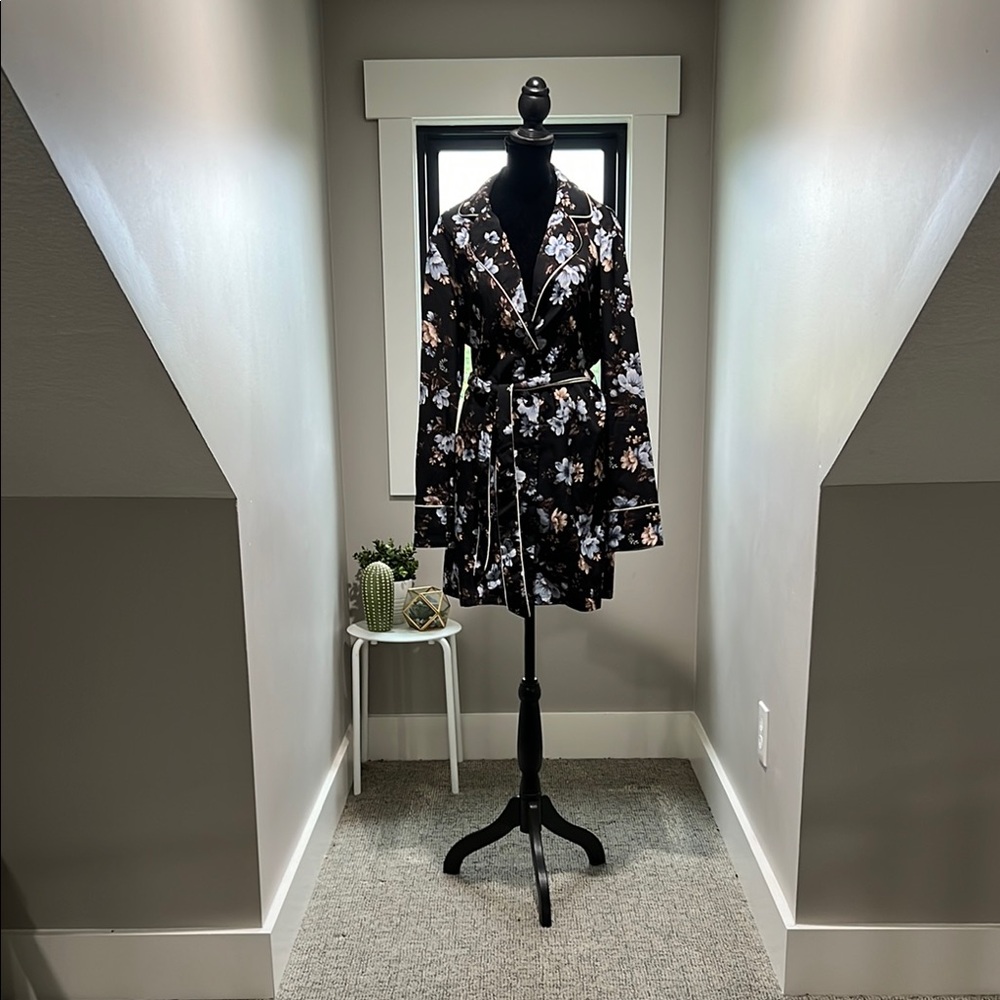 Misguided Floral Pyjama Shirt Dress